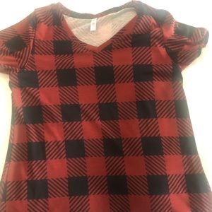 Lularoe Buffalo Plaid size medium Top